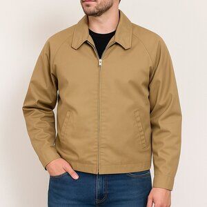 Vintage Peters All Weather Wear Tan Zip-Up Jacket Size 42 VTG 60s  PETERS